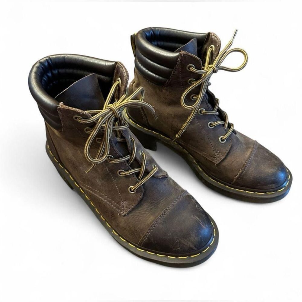 Dr. Martens Alexandra Dark Brown Re-Burnished Wyoming Boot 9